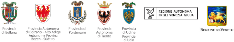 Loghi degli Enti coinvolti nel progetto Dolomiti UNESCO